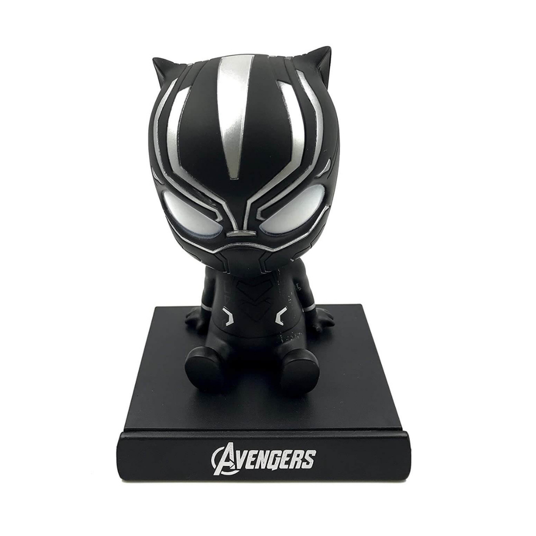 Black Panther Bobble Head Action Figure With Mobile Holder