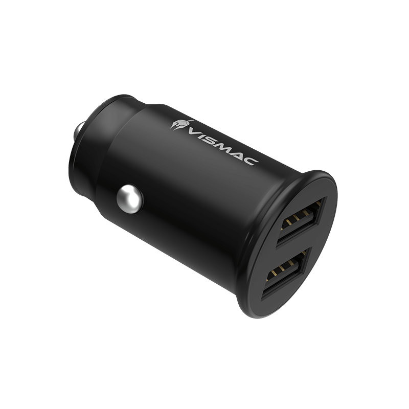 ANZO Car Charger 2.4A Fast Charging Dual Port (Black)