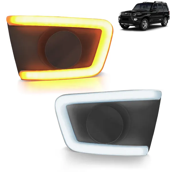 DRL Led Lights with Indicator for Mahindra Scorpio (Model Year : 2019 Onwards)