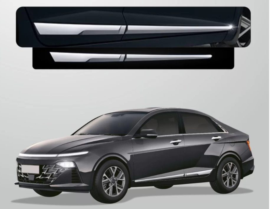 Hyundai Verna 2023 Chrome Side Trim for a Distinctive Look