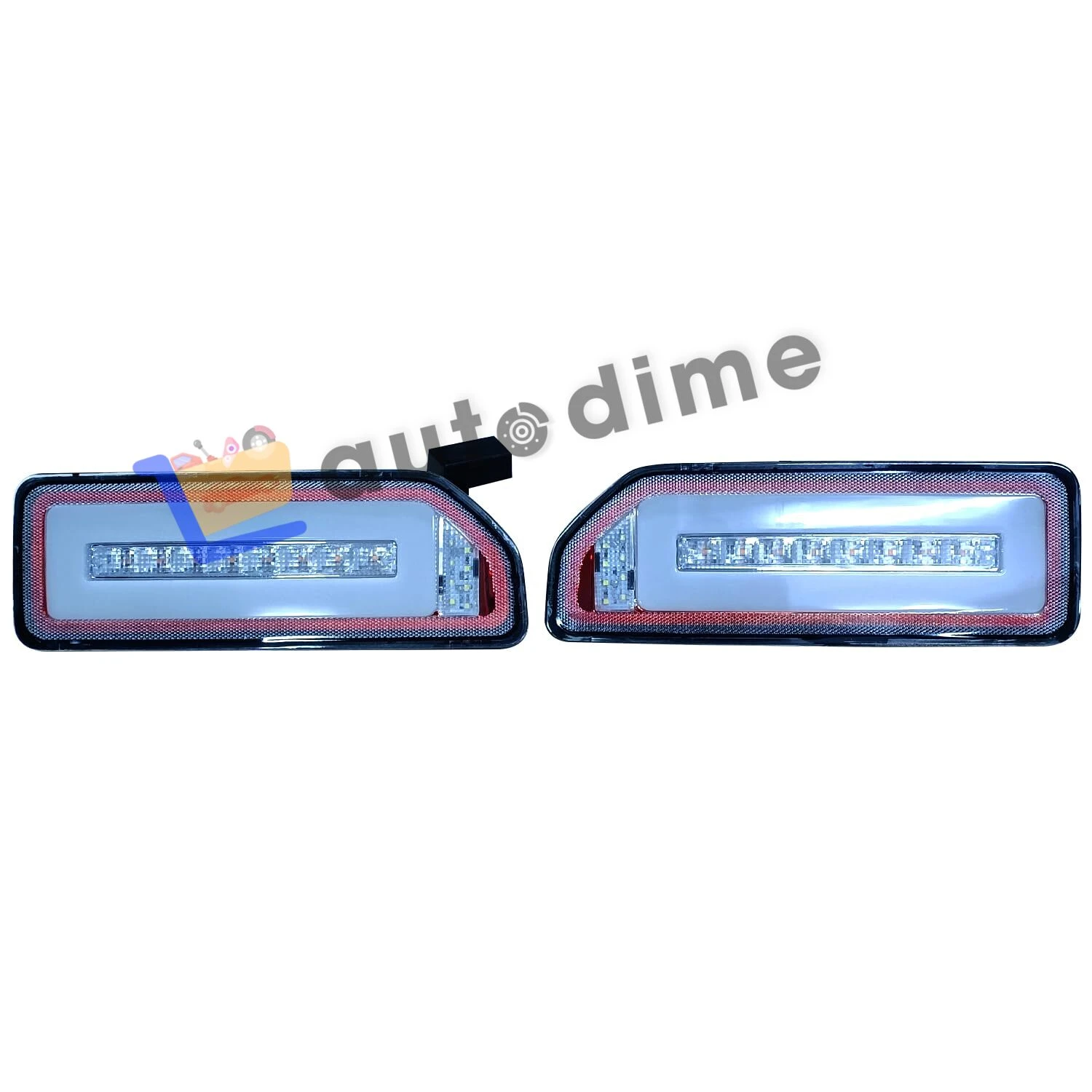Jimny LED Tail Lights (Clear Design‑B) | Set of 2, Waterproof, Plug‑and‑Play Upgrade