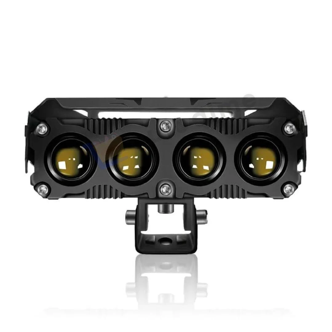 4‑Lens LED Projector Light Bar | Compact Auxiliary Beam for Cars, Bikes, SUVs