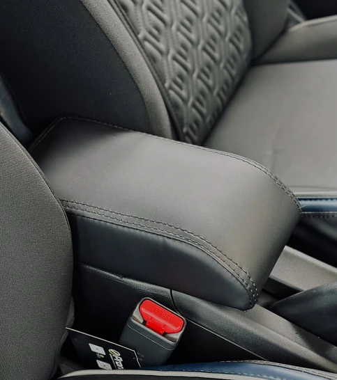 Armrest for Maruti Baleno & Fronx | Black & Brown, Leather‑Wrap Look, Storage Console, Drill‑Free Fit