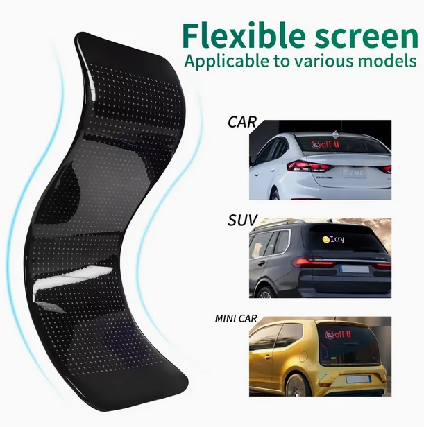 Flexible ELGlow LED Panel | IP68 Sticky Polymer | Bluetooth App + Remote | 64×20 RGB Matrix | USB Powered